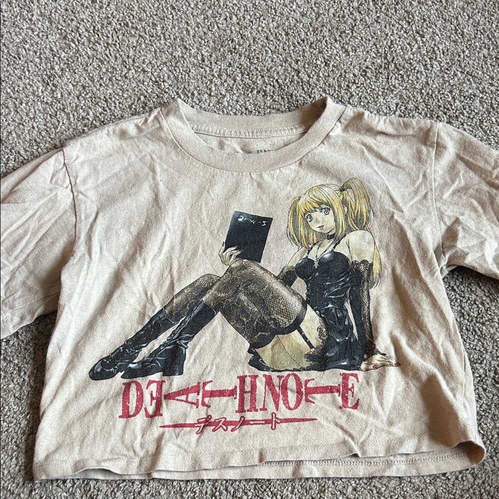 Beige Death Note Graphic Tee